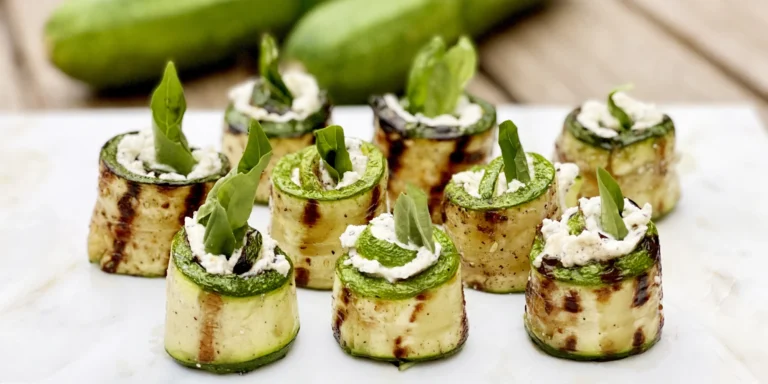 Zesty Grilled Zucchini Rolls