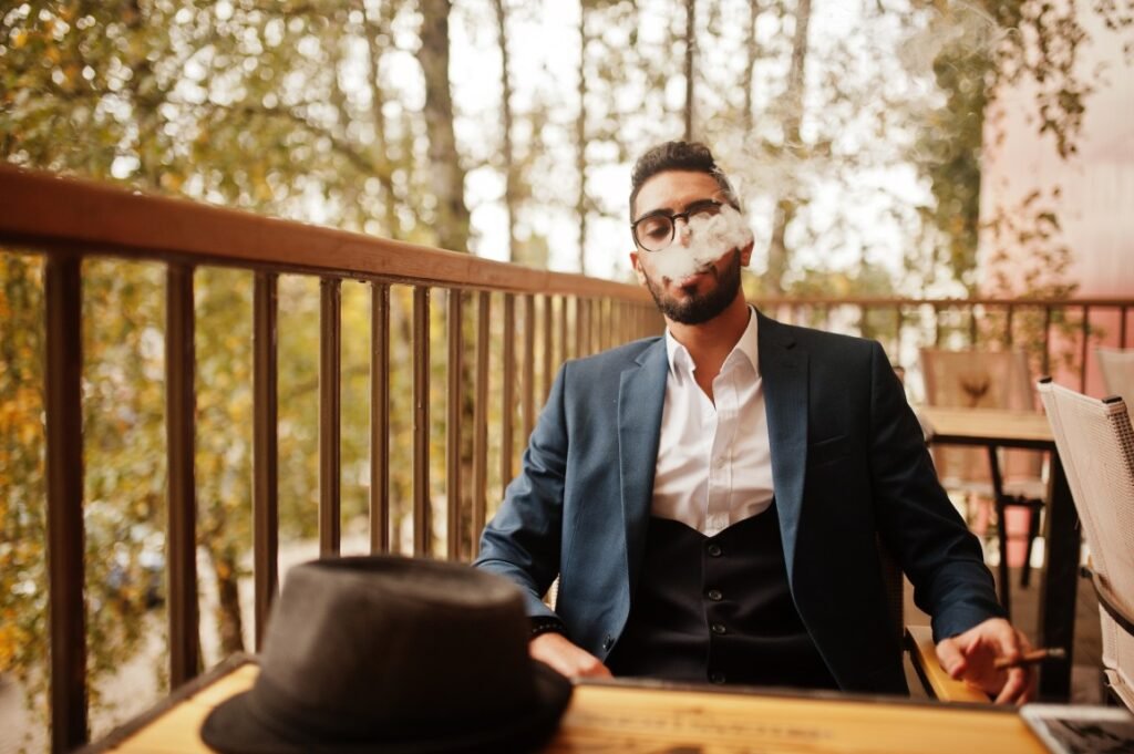 Handsome well-dressed arabian man