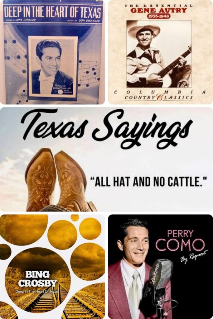 Album Covers of Deep in the Heart of Texas Collage